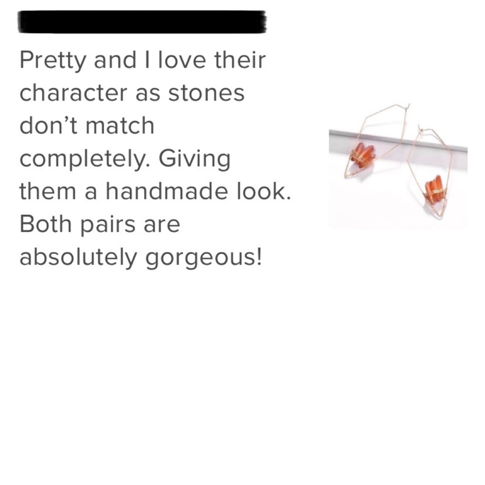 🌈2/$30 New Anthro Carnelian Quartz Earrings - Picture 4 of 4